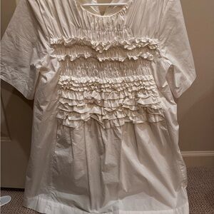 English Factory White Ruffle Mini Dress